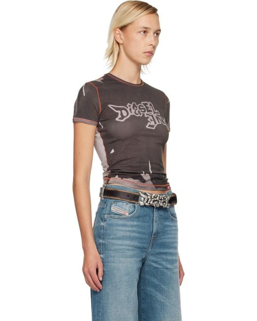 DIESEL Black T-Grafi T-Shirt