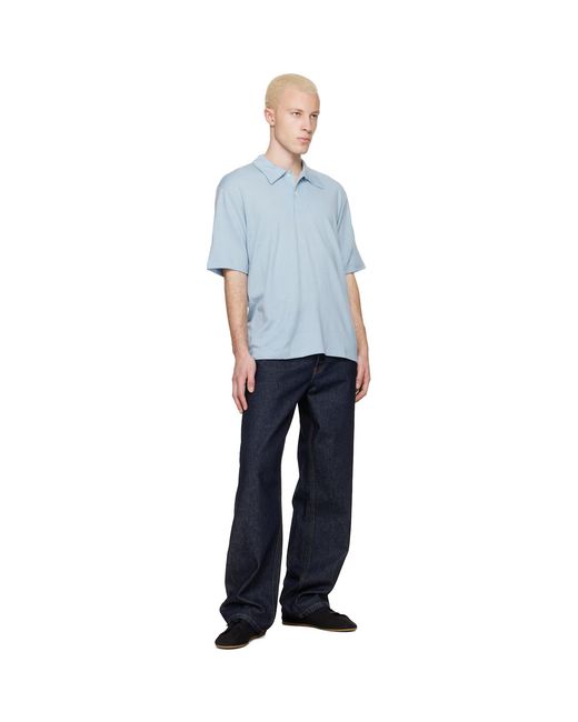 Lady White Co. Blue Summer Wool Polo for men