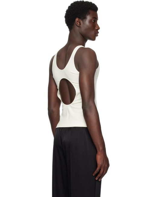 Peter Do Black Off- Han Open Back Tank Top for men