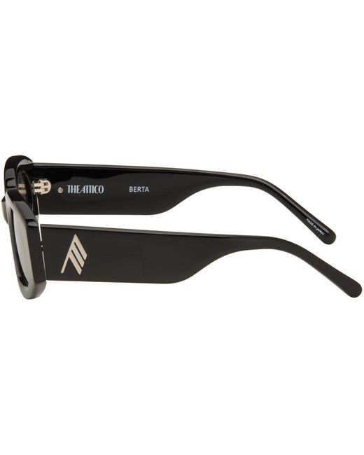 The Attico Black Linda Farrow Edition Berta Sunglasses