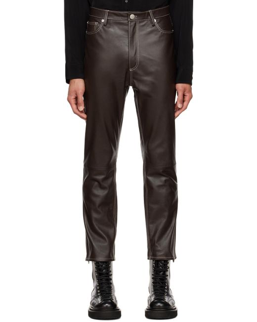 Cmmn Swdn Ruben Leather Pants in Black for Men | Lyst UK