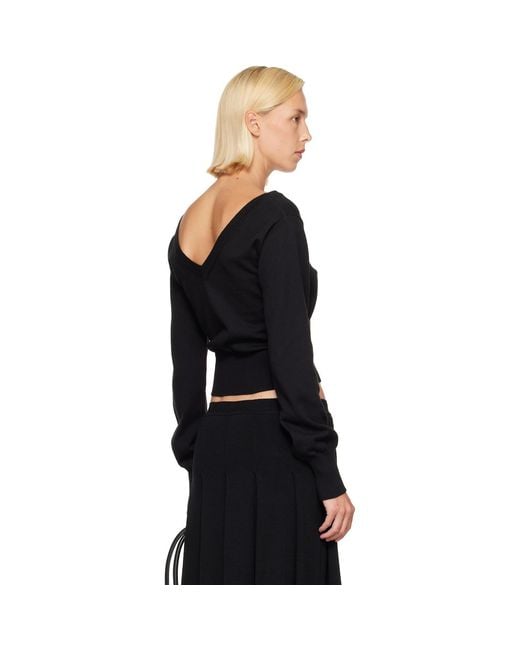 Vivienne Westwood Black Beatrice V-Neck Sweater