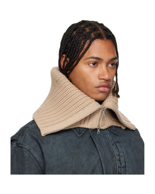 Dries Van Noten Blue Wool Collar for men