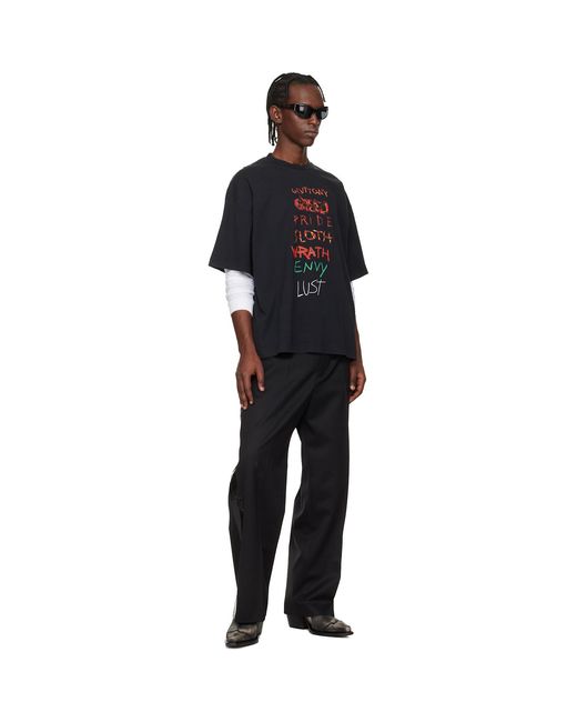 Vetements Black Taped Tailored Trousers for men