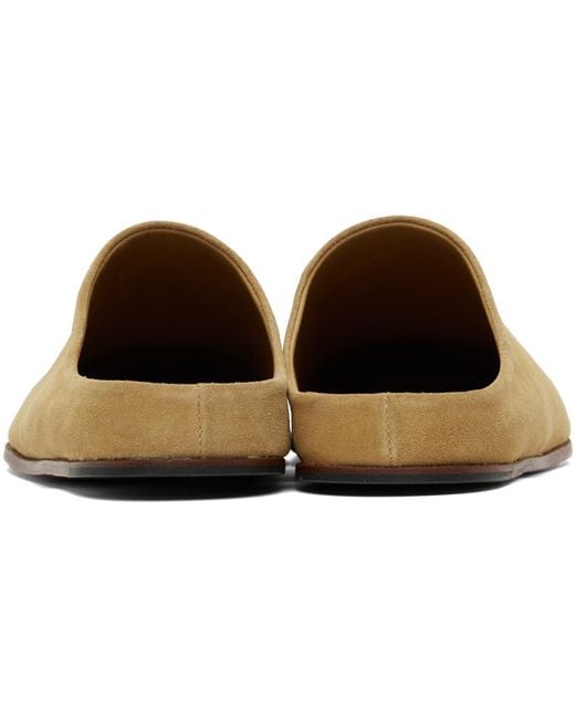 Rhude Black Tan Chateau Suede Mules for men