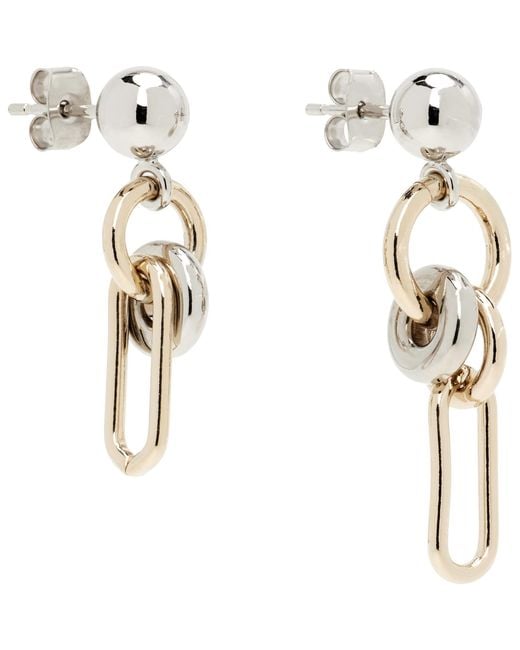Justine Clenquet Metallic Scott Earrings for men