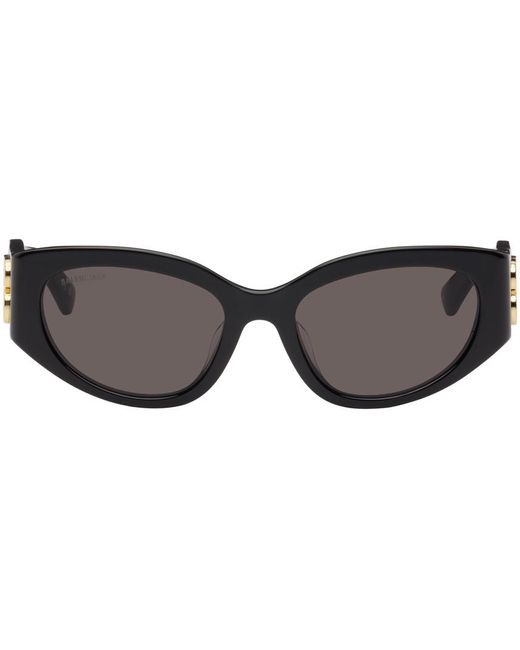 Balenciaga Black Bossy Round Af Sunglasses for men