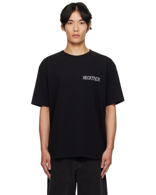 Wacko Maria Black Neckface Edition Washed Heavy T-Shirt for men