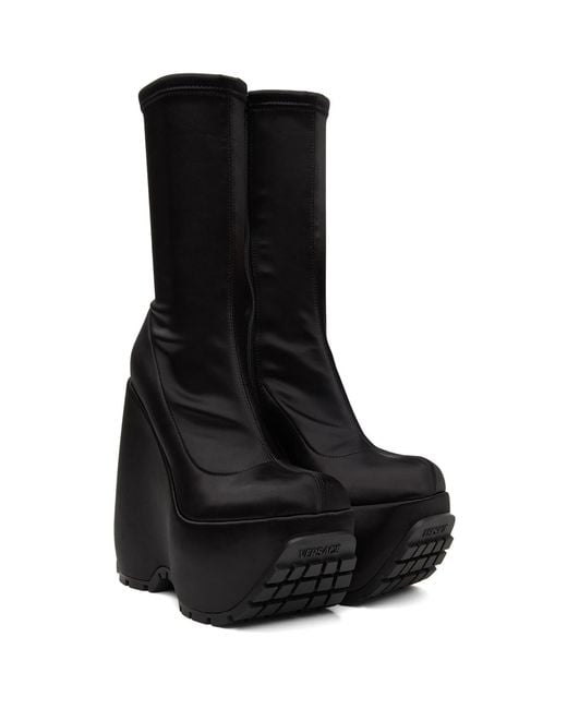 Versace Black Triplatform Boots