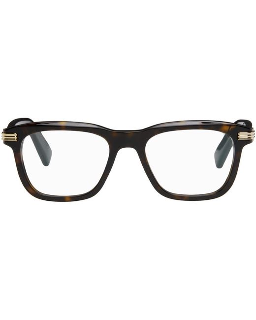 Cartier Black Brown Square Glasses for men