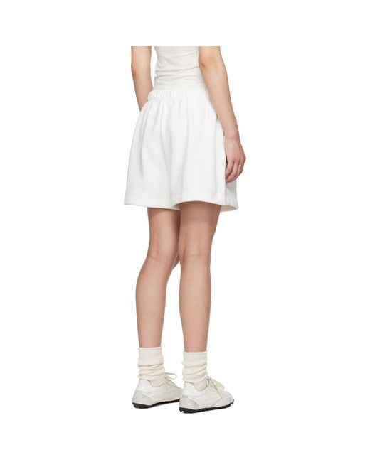 Fear Of God White Soccer Fleece Shorts