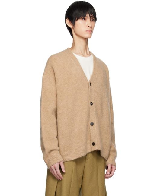 Wooyoungmi Natural Beige Button Cardigan for men