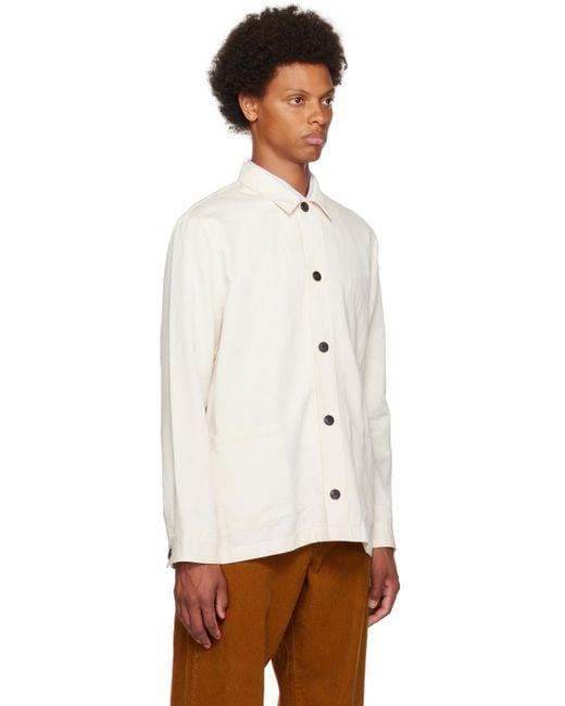 メンズ Sunspel ツインポケット ジャケット White