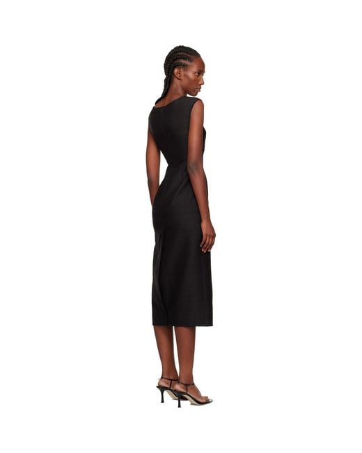 GIA STUDIOS Black Sabrina Midi Dress