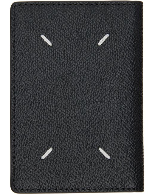 メンズ Maison Margiela ブラック Four Stitches カードケース Black