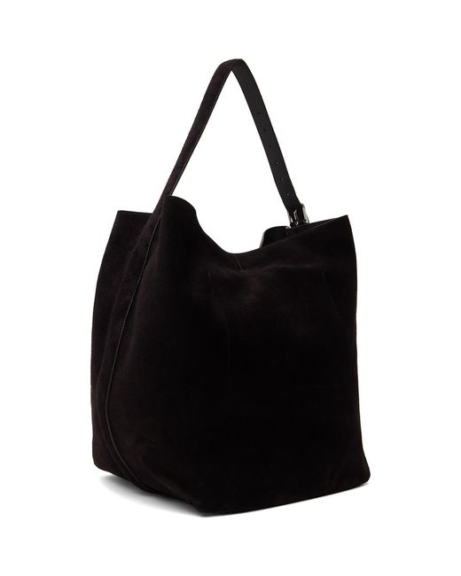 Totême  Black Belted Suede Tote
