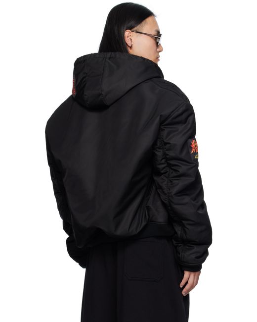 Blouson Aviateur Noir À Écusson Lu'u Dan pour homme en coloris Black