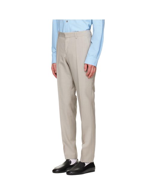 Boss Gray Three-Piece Slim-Fit Suit for men