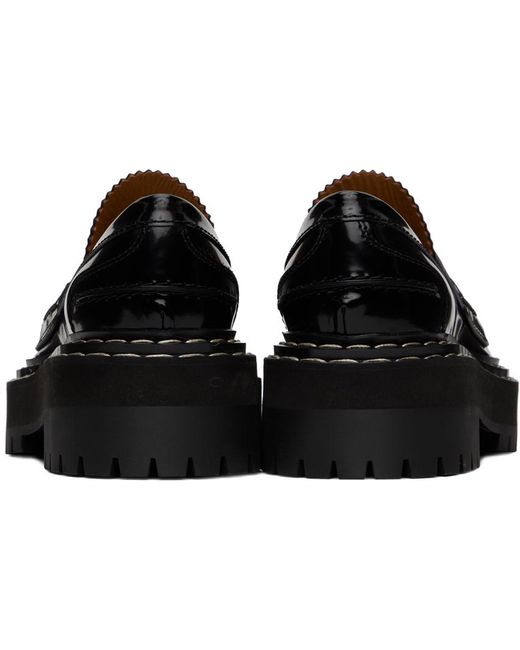 Proenza Schouler Black Platform Loafers