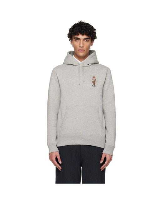 Polo Ralph Lauren Black 'Polo Bear' Fleece Hoodie for men