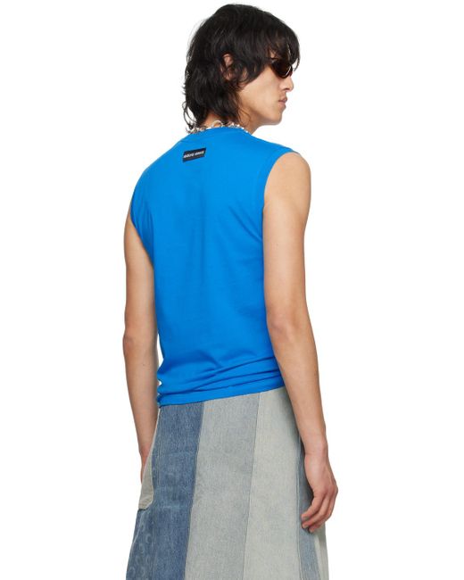 T-shirt sans manches bleu MARINE SERRE pour homme en coloris Blue