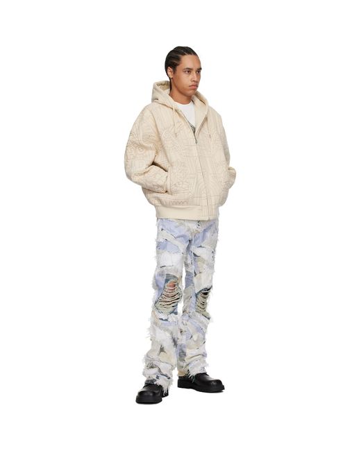 Who Decides War White Beach Sand Jeans for men