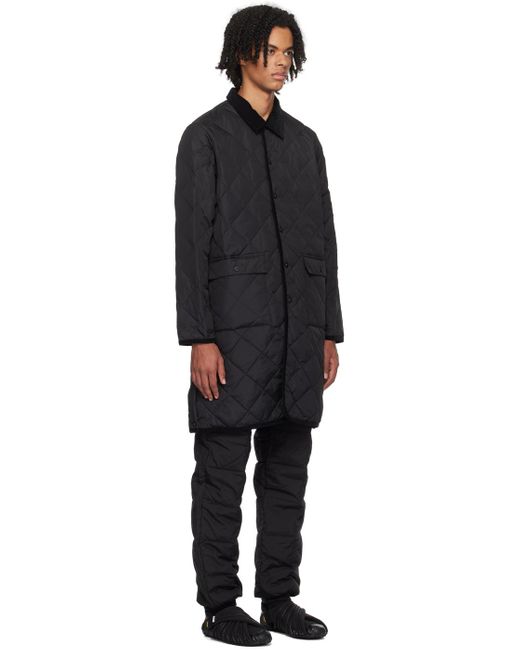 Taion Quilted Down Coat in Black for Men Lyst UK