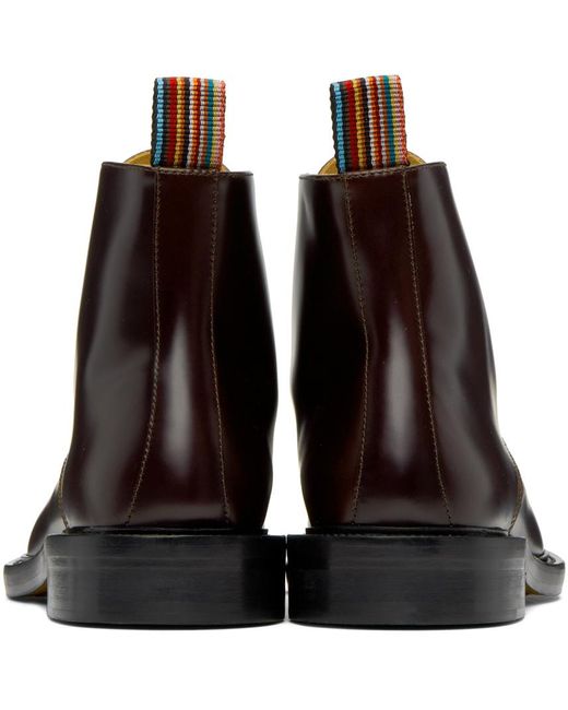 Paul Smith Black Brown Gorman Bordo Boots for men