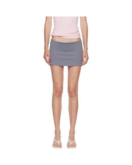 GUIZIO Black Micro Stretch Miniskirt