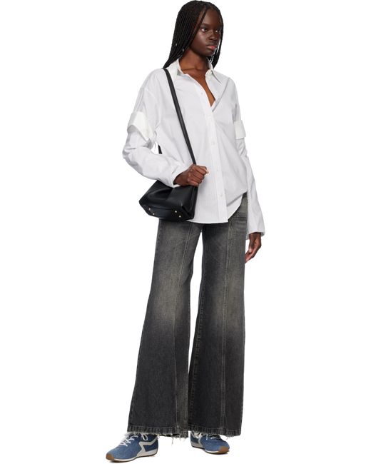 Rag & Bone Black Bloom Small Calf Leather Crossbody Bag