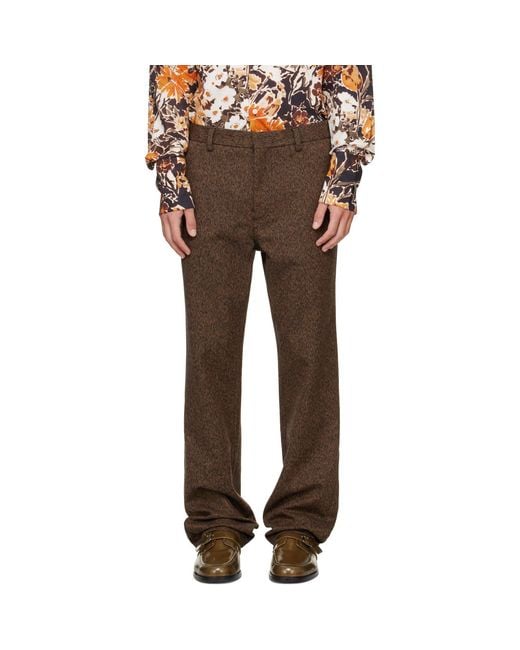 Marni Brown Four-Pocket Trousers for men
