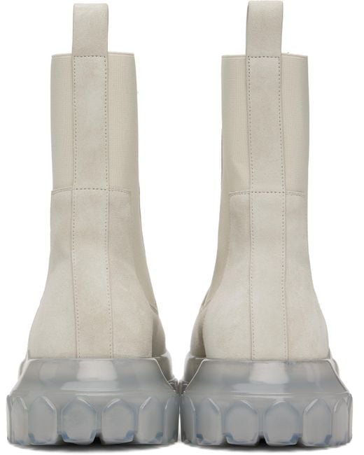 メンズ Rick Owens グレー Hollywood Beatle Bozo Tractor チェルシーブーツ Gray