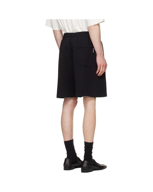 Palm Angels Black Tree Logo Sweat Shorts for men