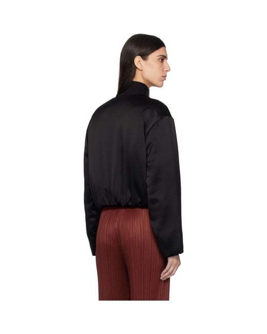 Leset Black Barb Bomber Jacket
