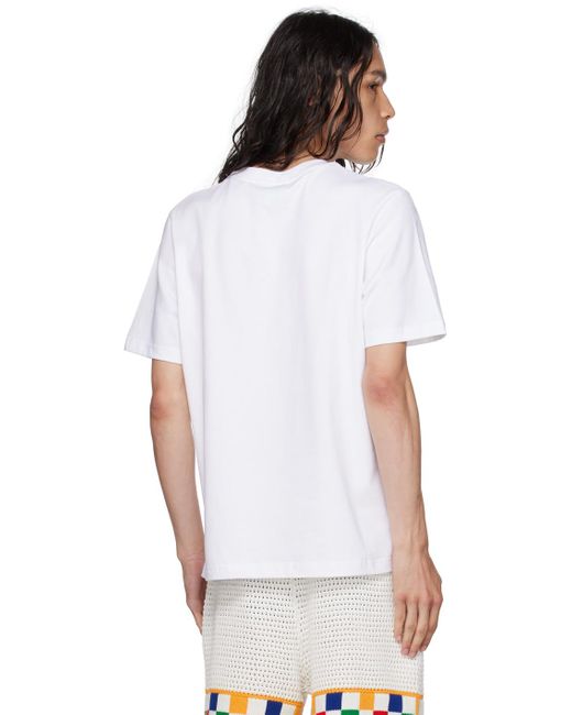 Casablancabrand White La Femme Printed T-shirt for men