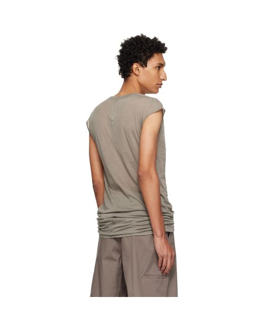 Rick Owens Brown Taupe Tower Dylan T-Shirt for men