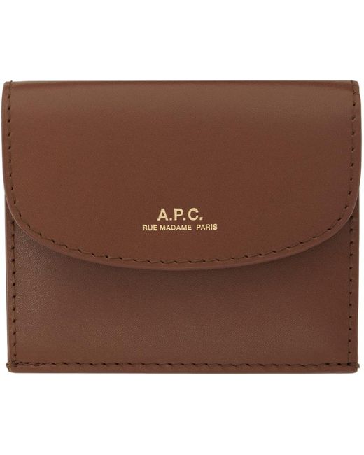 A.P.C. Brown . Tan Genève Wallet