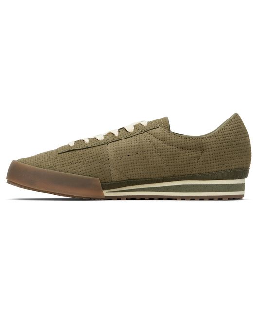 Lacoste Black Khaki Aura Leather Sneakers for men