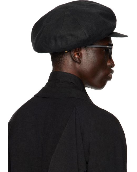Yohji Yamamoto Black Casquette Cap for men