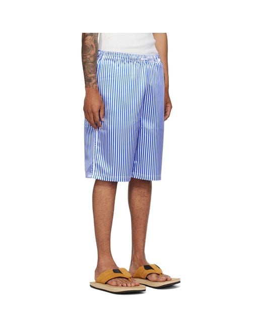 Abra Blue Ssense Exclusive & Basketball Printed Shorts for men