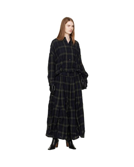 Yohji Yamamoto Black Suspender Maxi Skirt