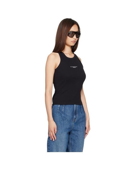 Givenchy Blue Slim Fit Paris' Tank Top
