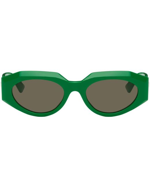 Bottega Veneta Green Oval Sunglasses for men