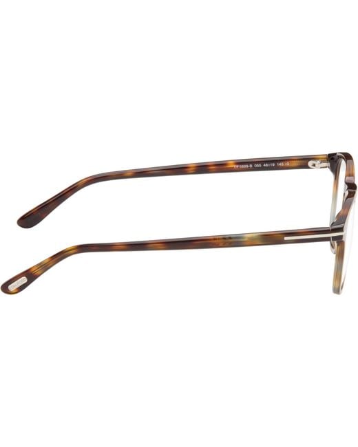 Tom Ford Brown Round Light Glasses for men