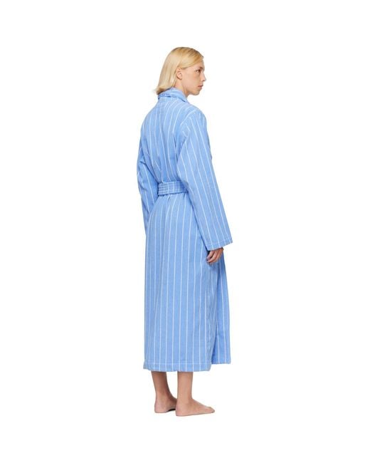 Tekla Blue Terry Classic Bathrobe