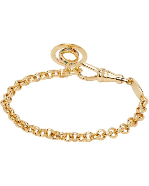 Vivienne Westwood Metallic New Petite Orb Bracelet for men