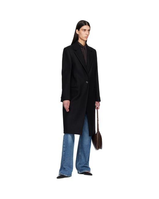 Totême Black Classic Winter Coat
