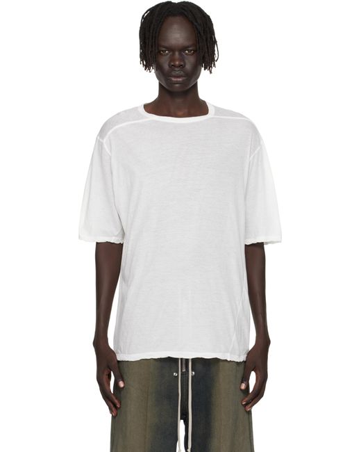 Rick Owens Black Off- Concordians Brad T-Shirt for men
