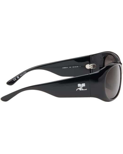 Courreges Black Hybrid 01 Sunglasses for men