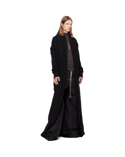 Rick Owens Black Tower Dafne Robe Cardigan for men